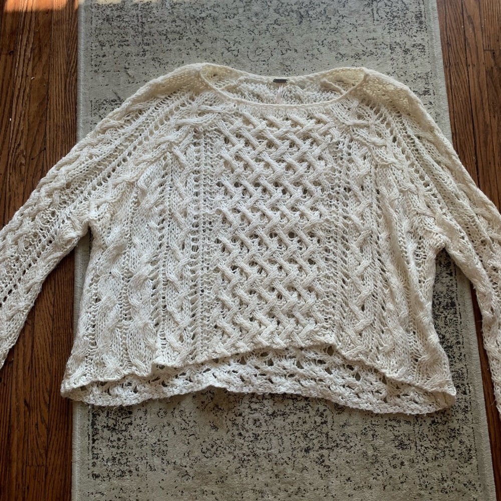 Free people beautiful cream summer knit